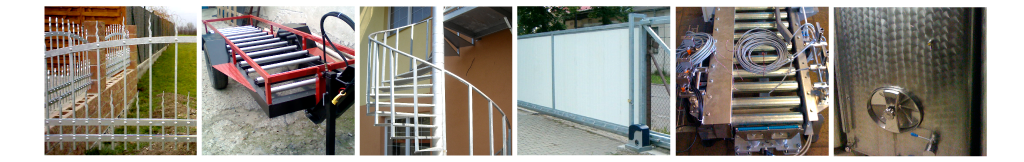 ZÁBRADLÍ A BALKONY | ZEMĚDĚLSKÁ TECHNIKA | SCHODIŠTĚ | BRÁNY A VRATA | DOPRAVNÍKY | NEREZOVÉ VÝROBKY